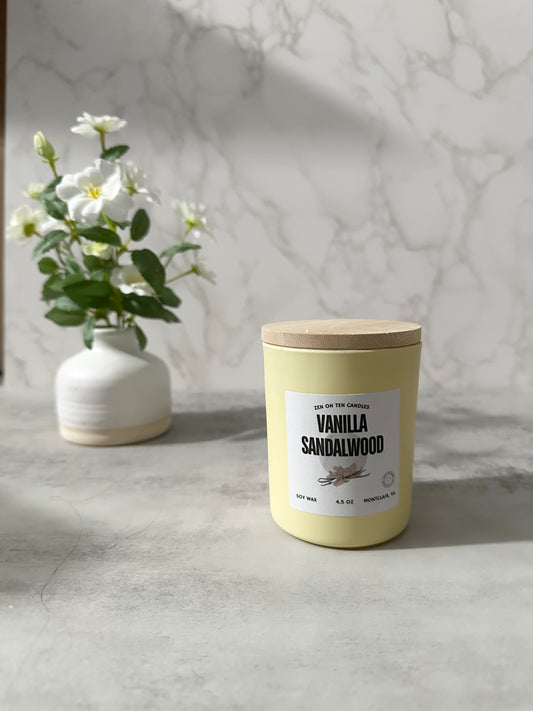 Vanilla & Sandalwood 4.5 oz Candle